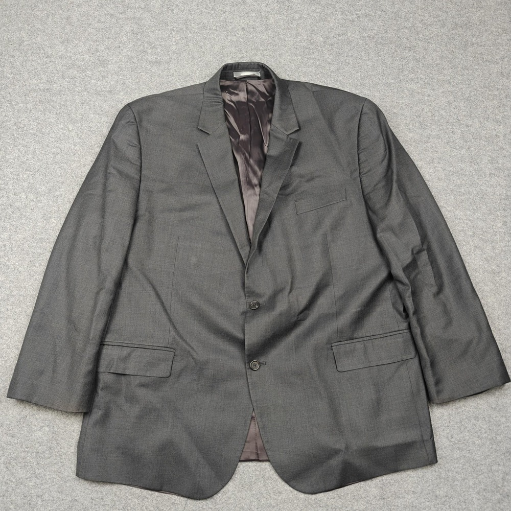 Michael Kors Suit Jacket Mens 50R Gray Polyester Two Button Classic Fit